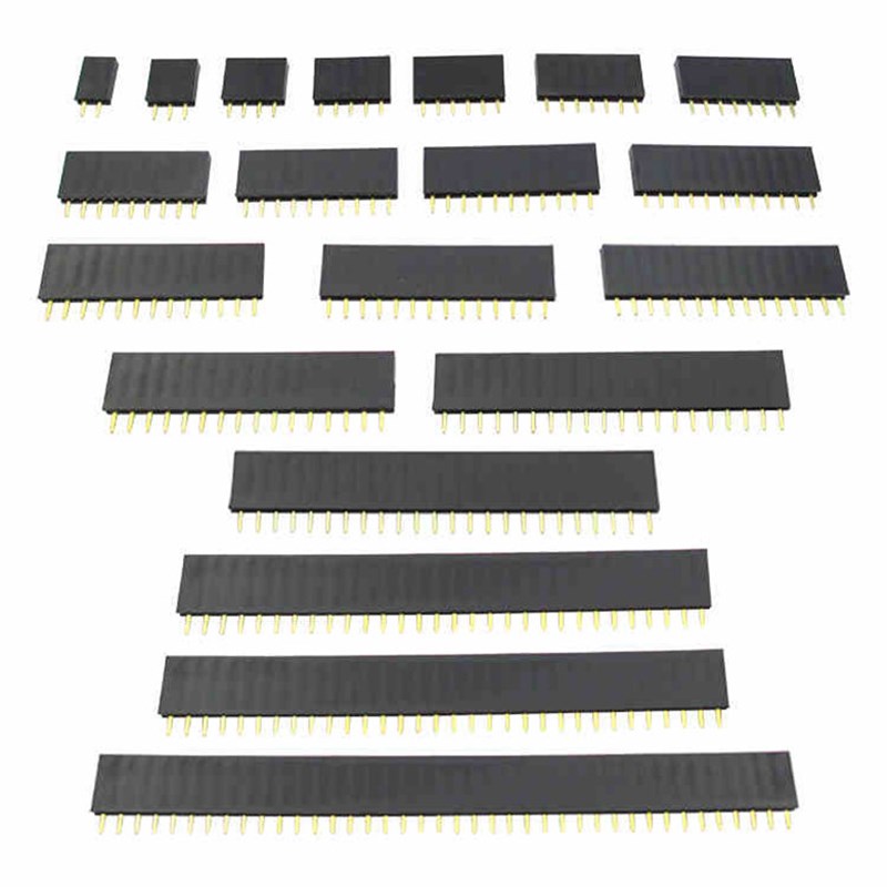 2.54间距排母单排母座排针插座1*2P3P4P5P6P7P8P9P10P11P12P