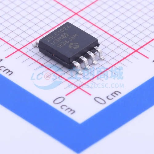 EEPROM 25LC1024-I/SM SOIJ-8-5.28mm 1Mbit 20MHz 原装正品