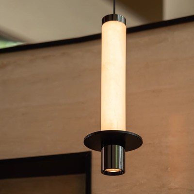 锦云床头吊灯卧室天然云石小吊灯客厅走廊过道玄关装饰吊线灯