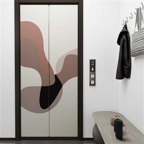 入户电梯门贴纸简约一梯一户门口装饰玻璃门贴壁纸自粘推拉门改造