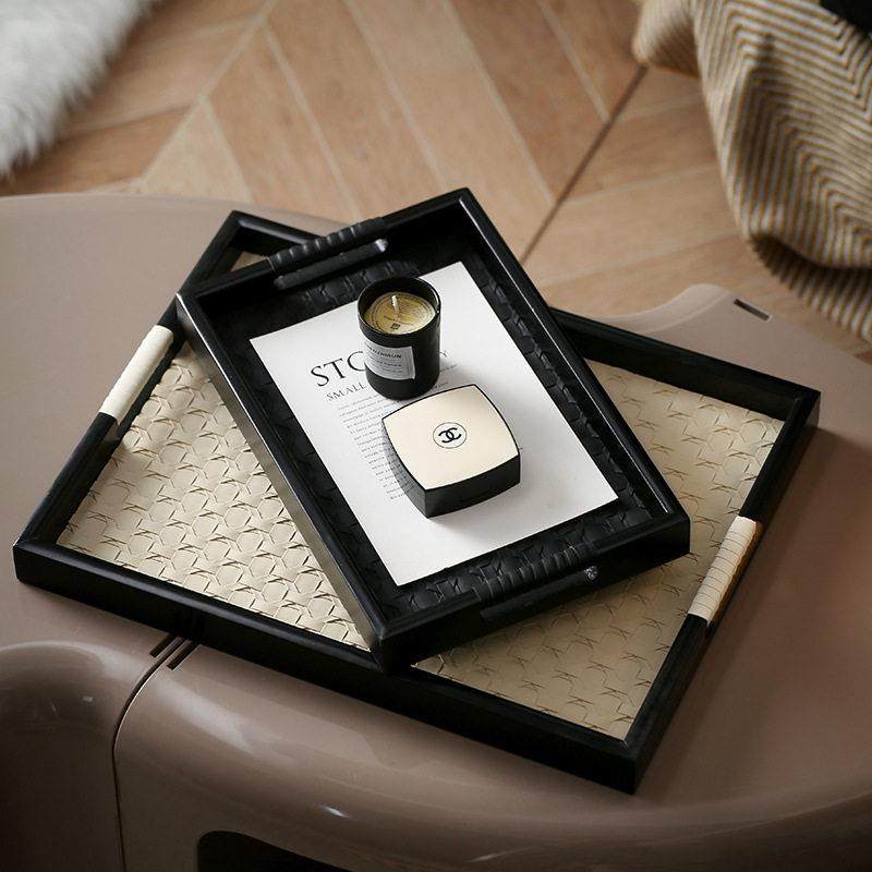 ORANGE CAT中古轻奢高档皮质香薰托盘玄关钥匙首饰收纳盘长方形,家居饰品,香薰托盘,淘宝优惠券,粉丝福利购,淘宝优惠卷