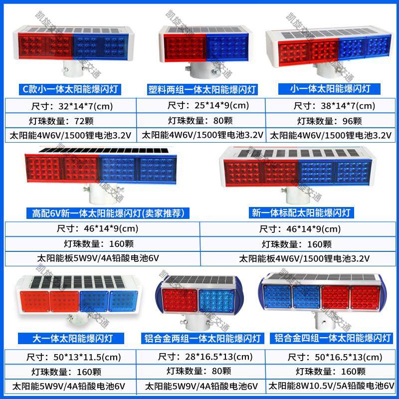 太阳能爆闪灯一体道路施工讯号灯夜间频闪LED交通警示双面路障灯,五金/工具,路障灯,淘宝优惠券,粉丝福利购,淘宝优惠卷
