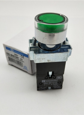 带灯自动复位按钮开关红色绿色XB2-BW3361 BW3462 ZB2-BE101 102