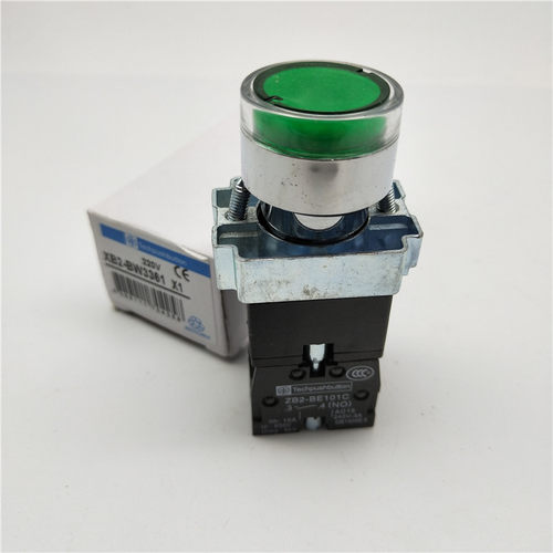 带灯自动复位按钮开关红色绿色XB2-BW3361 BW3462 ZB2-BE101 102