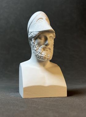 伯里克利将军古希腊人物雕像艺术石膏雕塑桌面书架酒柜装饰摆件
