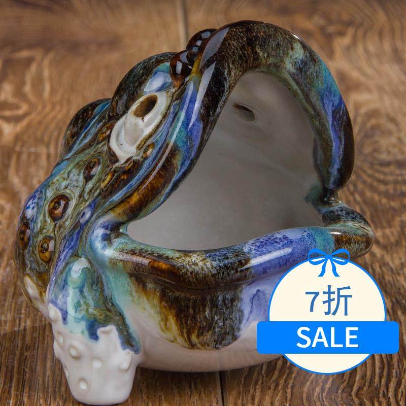 景德镇陶瓷招财金蟾《烟缸/首饰盒》全瓷摆件 礼品 易清洗耐高温,家居饰品,装饰摆件,淘宝优惠券,粉丝福利购,淘宝优惠卷