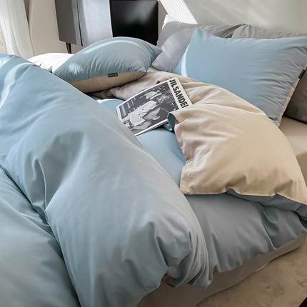 纯色全棉四件套定制订做尺寸床单被套180X200X220被罩三件套248上