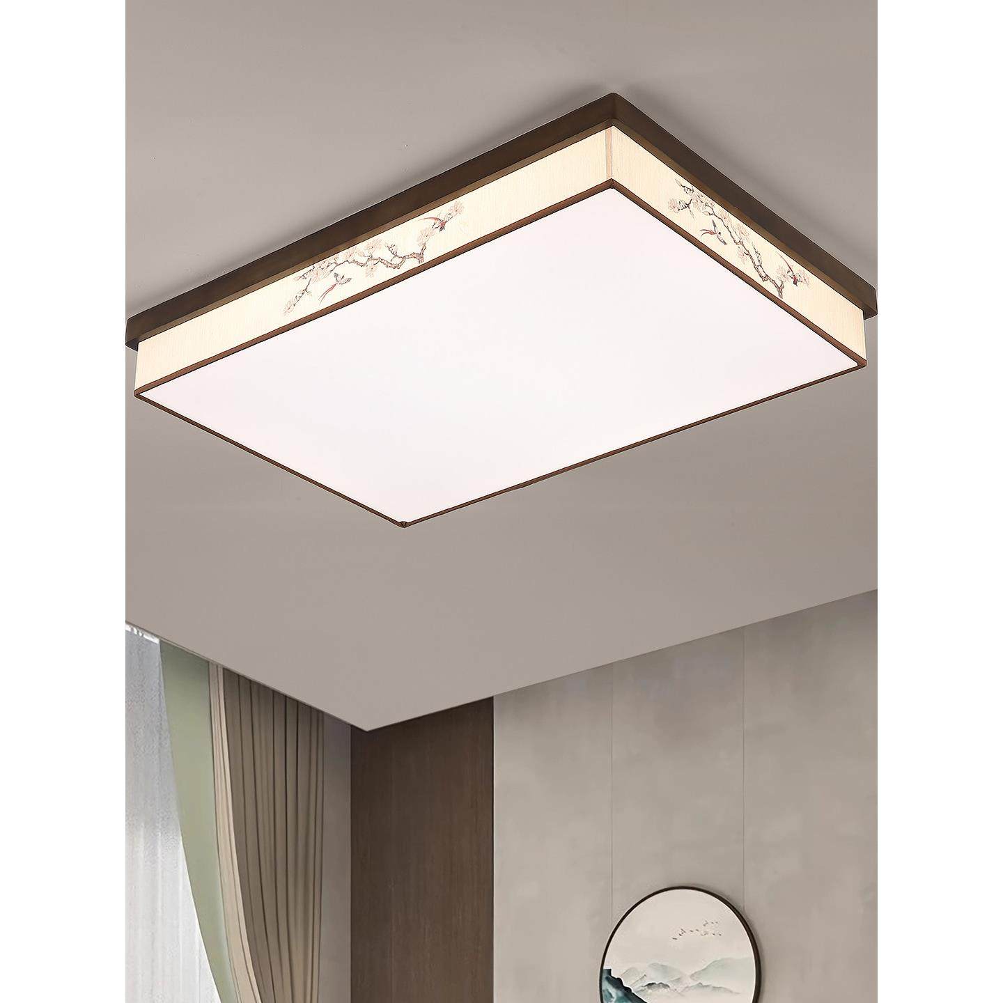 新中式吸顶灯客厅简约现代大气长方形设计师个性创意餐厅卧室灯具,家装灯饰光源,餐厅/卧室/书房吸顶灯,淘宝优惠券,粉丝福利购,淘宝优惠卷