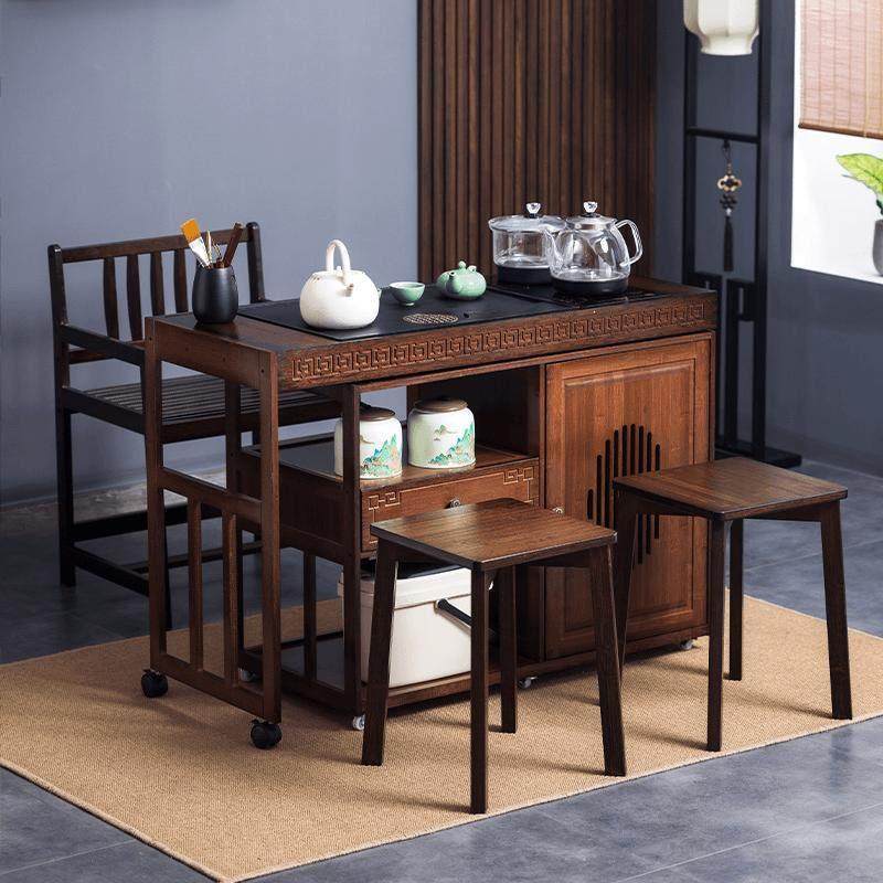 中式旋转茶桌阳台家用移动茶台喝茶桌椅组合小型茶几具烧水壶套装,住宅家具,家用茶台/茶桌,淘宝优惠券,粉丝福利购,淘宝优惠卷