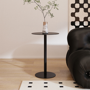 客厅家用可移动沙发侧边小茶几卧室铁艺床头桌子简约圆形迷你边几