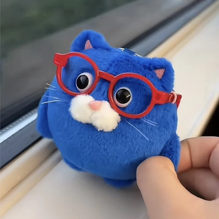 可爱月半猫包包挂件玩偶书包挂饰钥匙扣趣味胖猫周边毛绒公仔摆件