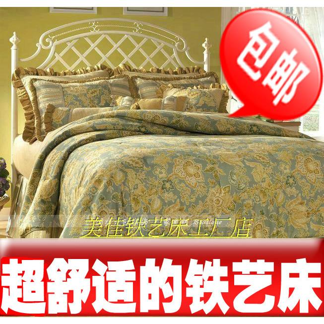 铁艺床韩式田园铁床架双人床单人床1.2 1.5 1.8米欧式