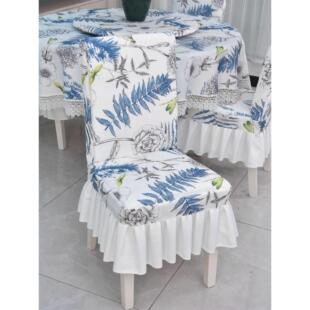 田园家用餐椅套罩2022新款全包带坐垫靠背垫连体凳子套椅子套定制