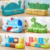 幼儿园阅读区儿童沙发公主迷你婴儿座椅凳靠背懒人座椅可爱卡通布