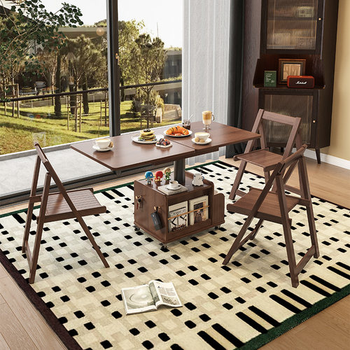 全实木升降茶几边几可移动推车茶桌折叠餐桌两用茶台客厅沙发边柜