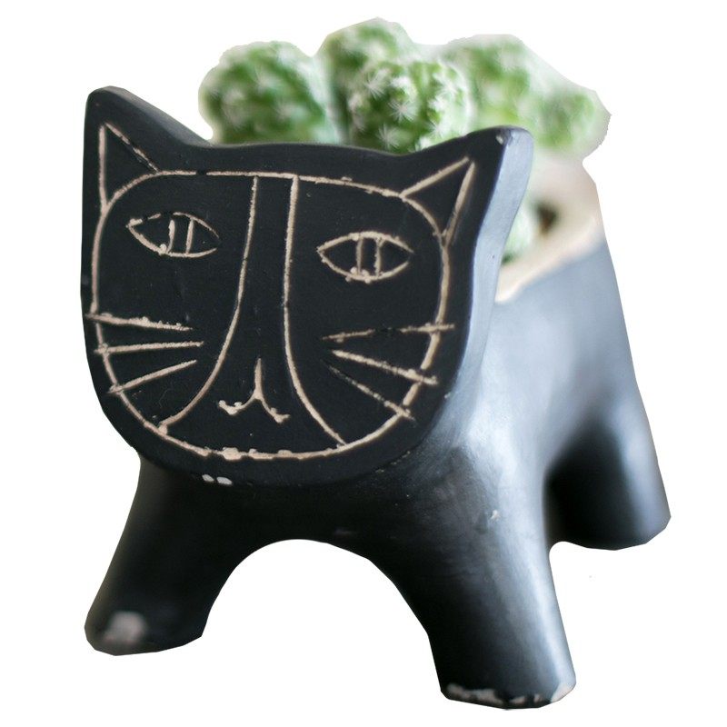 掬涵 黑猫咪 抽象艺术花盆花器装饰收纳 杂货花园园艺摆件礼物,家居饰品,花盆,淘宝优惠券,粉丝福利购,淘宝优惠卷