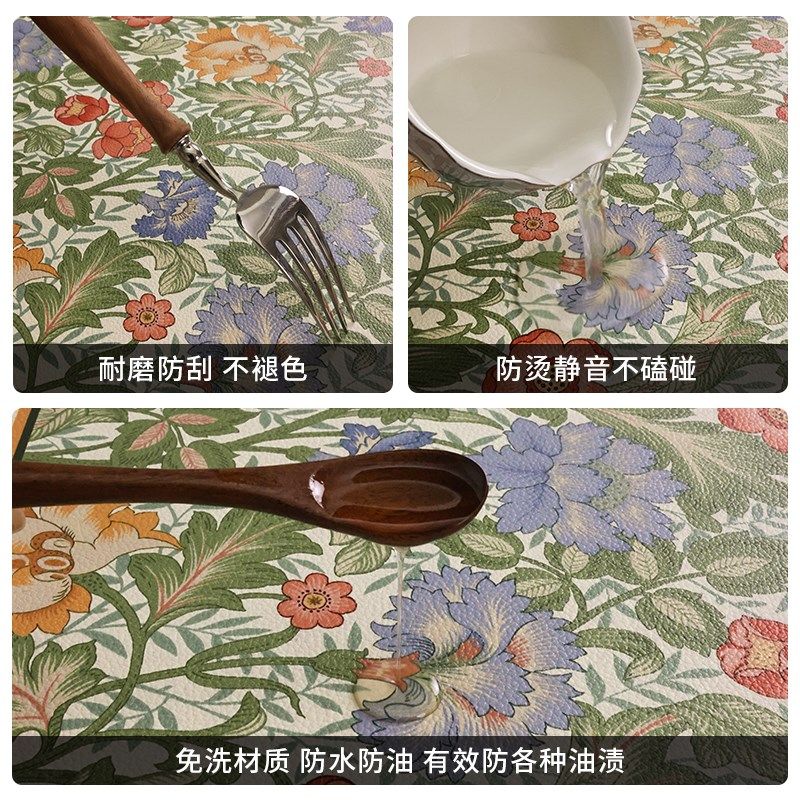 南希庄园美式餐边柜电视机柜防尘垫易打理氛围感玄关柜台面保护垫