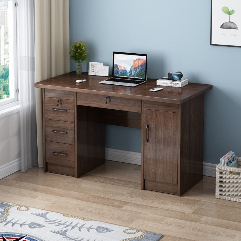 自习室学习桌学校教师实木生态板书桌小户型出粗房电脑办公桌带锁