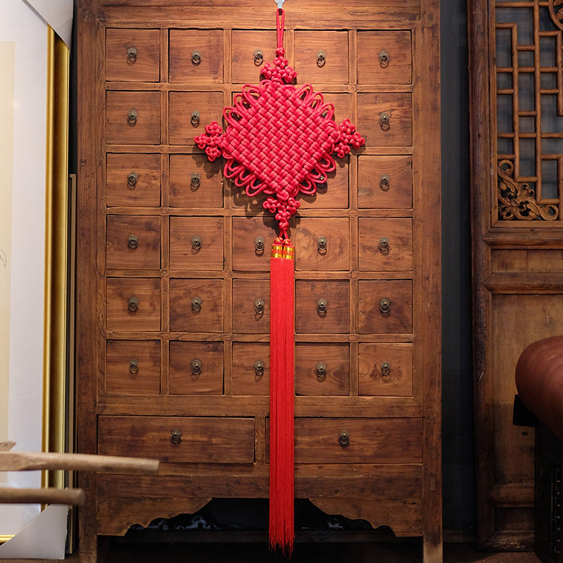 精品中国结结婚挂件乔迁镇宅中国装饰喜庆中号双线结手工挂饰家居