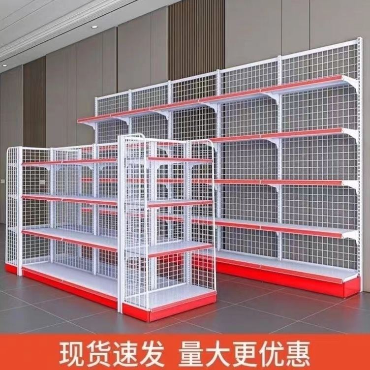超市货架b单面双面小卖部便利店展示架渔具文具士多店货架子