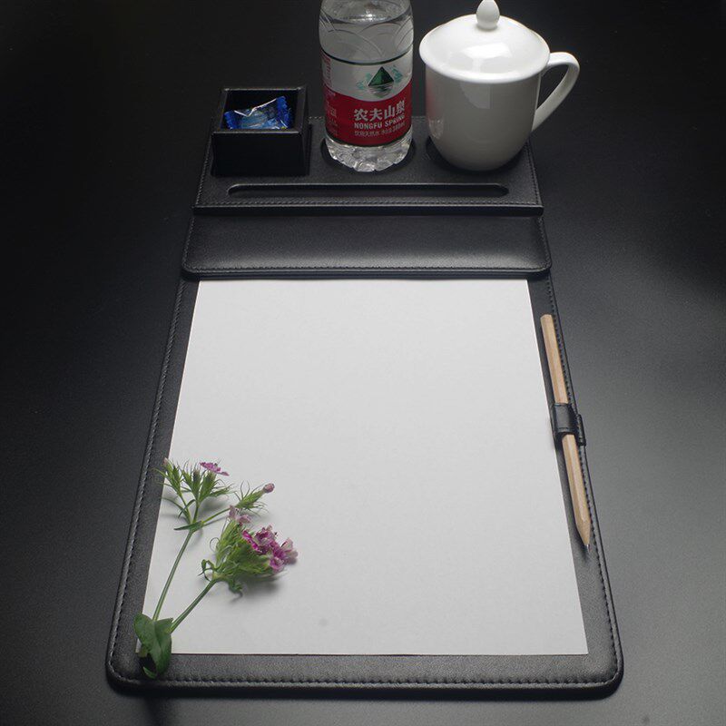 QIDI pu皮质会议夹垫板a4文件夹水杯托套装商务酒店便签夹会议垫