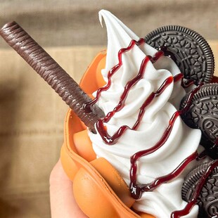 假食品模型仿真鸡蛋仔模型仿真港式冰L淇淋鸡蛋仔冰淇淋模型