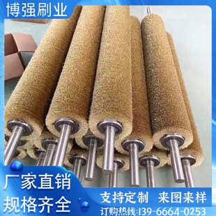 钢丝辊刷工业用除毛刺机打磨抛光除锈加密耐磨软硬缠绕不锈钢丝辊