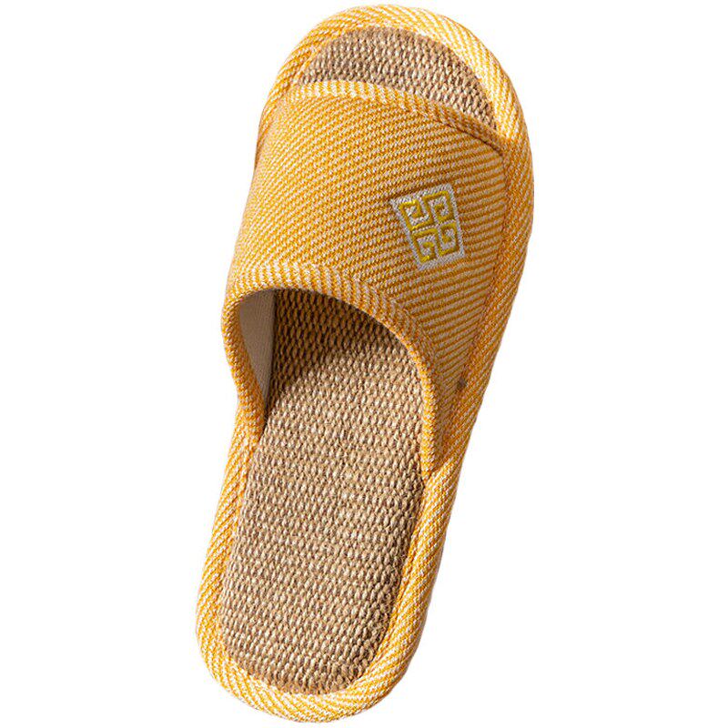 5双装拖鞋女室内四季家居客亚麻布居家用防滑静音地板麻拖鞋男夏