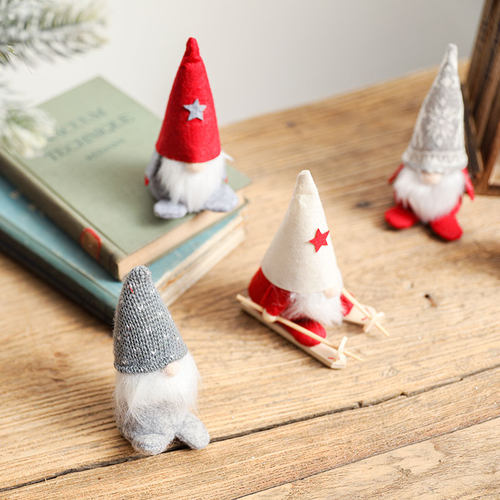 圣诞老人摆件圣诞节m小饰品橱窗装饰场景布置圣诞麋鹿公仔圣诞装