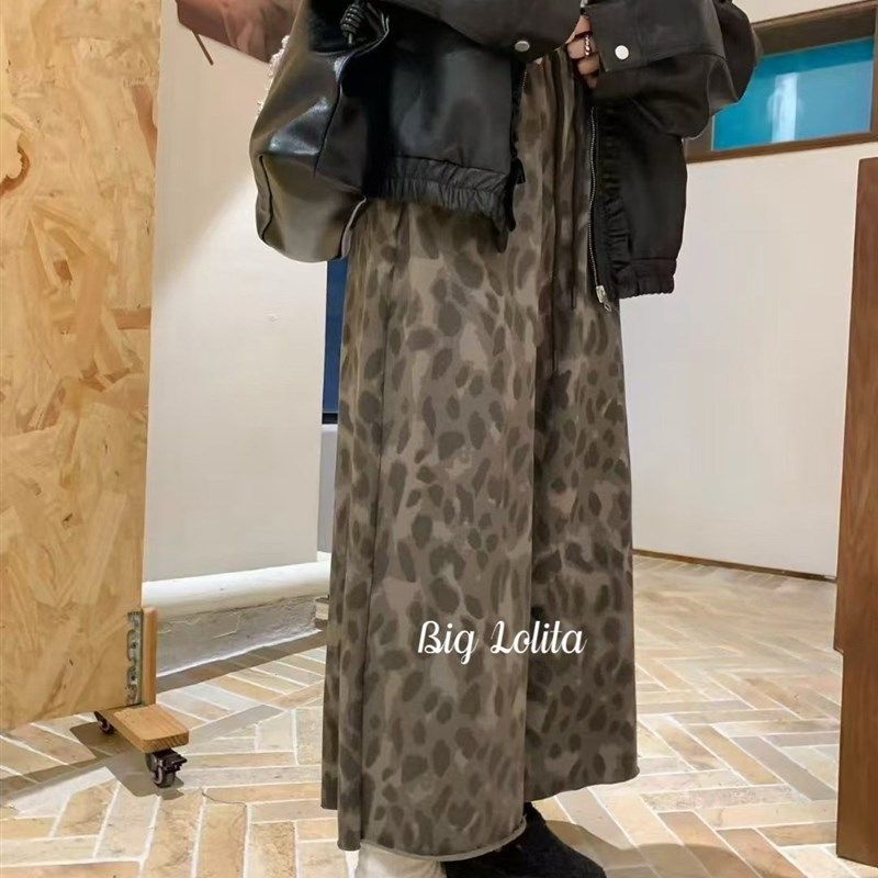 【荒野猎人】大码美式设计感豹纹阔腿裤显瘦女2025夏秋辣妹胖MM,女装/女士精品,大码裤装,淘宝优惠券,粉丝福利购,淘宝优惠卷