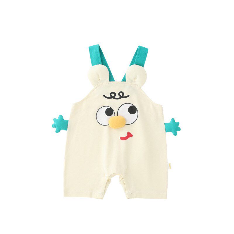 DUUDUU卡通2025夏季新款男女宝宝连体衣儿童长裤爬爬服婴儿背带裤