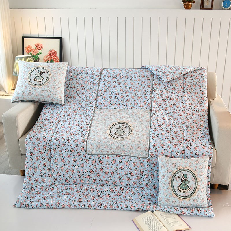 法式公主风抱枕被子两用汽车沙发靠垫小清新办公室宿舍午休空调被