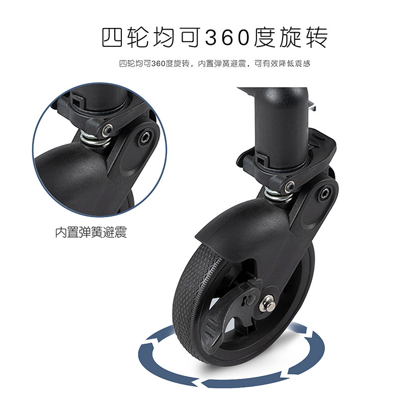 四轮万向可拆分双胞胎婴儿推车可坐躺轻便携折叠双人童车可横着推