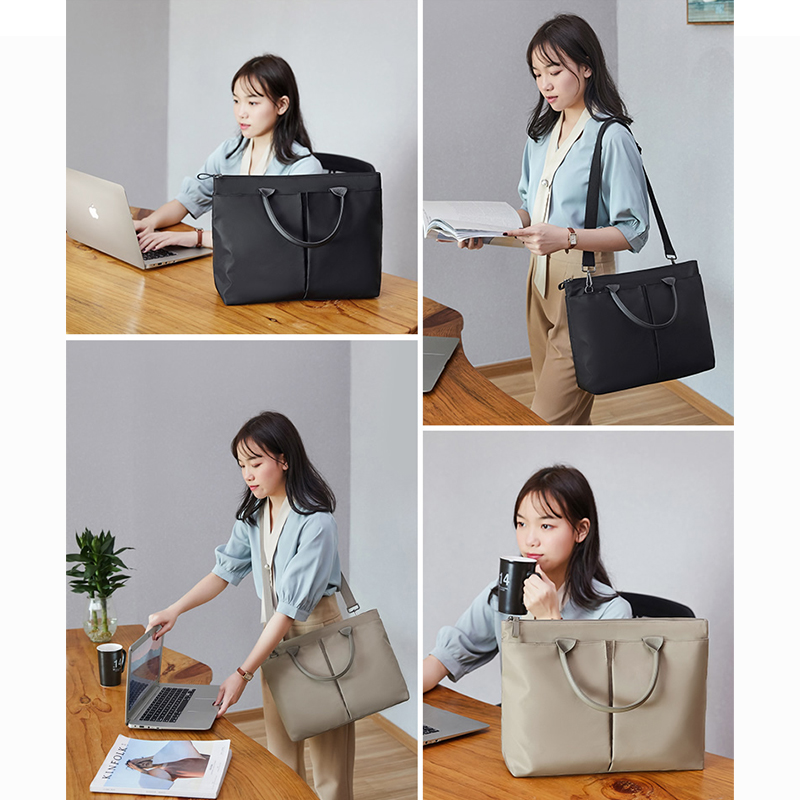 商务手提文件包资料文件袋办公男女单肩公文包会议定制事务电脑包