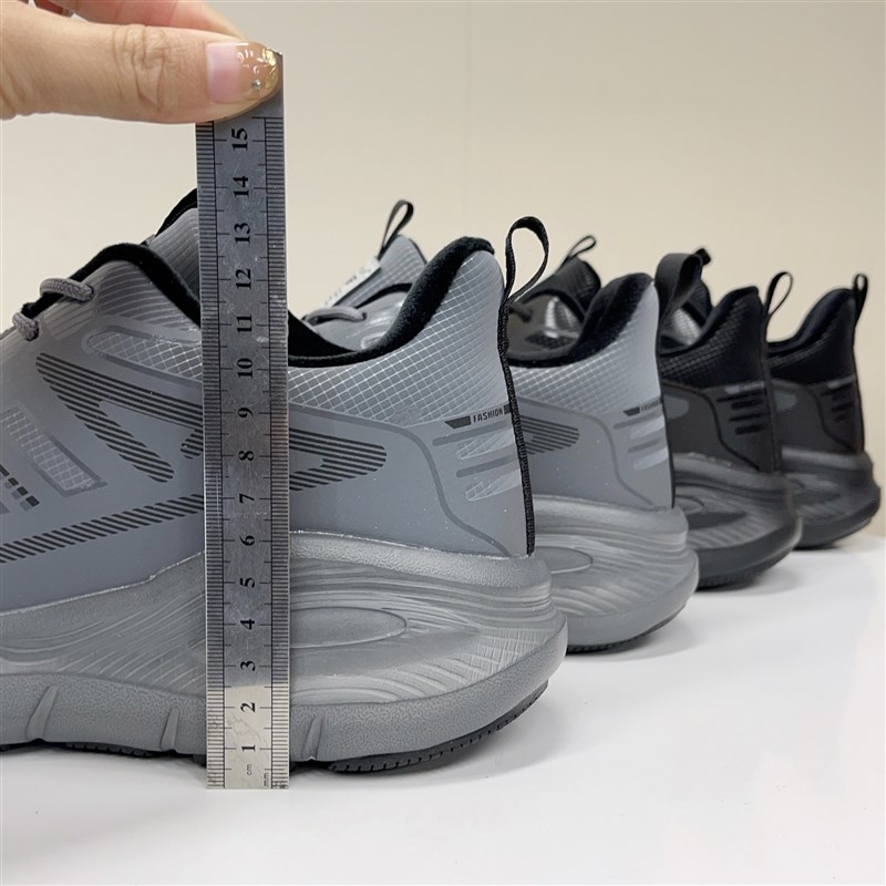 2024冬季新款男鞋加绒保暖棉鞋男士休闲运动跑步鞋厚底增高老爹