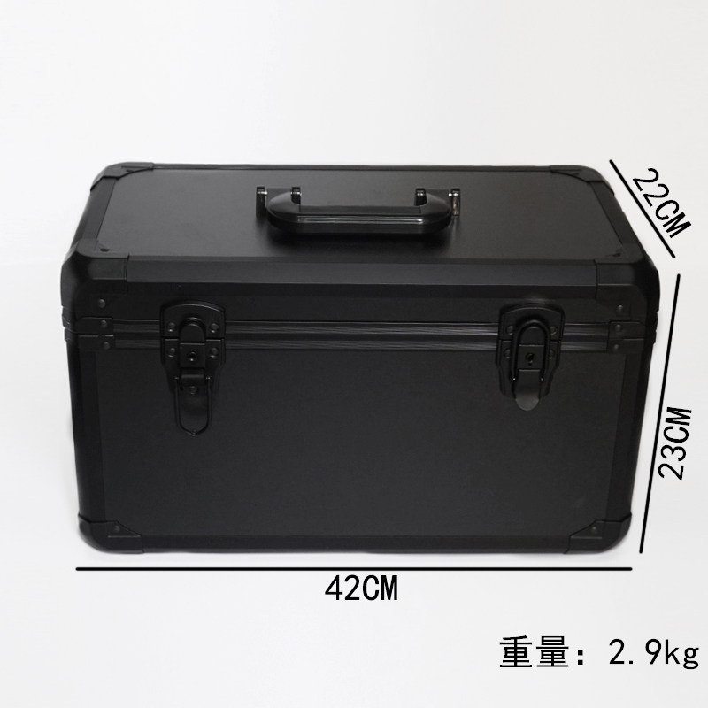 汽车贴膜施工工具j箱黑色高端手提工具箱内置可移动隔板道具箱收