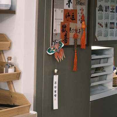 燕子挂饰2024新年装饰好运锦鲤迷你小风筝挂件手工中式许愿铃铛