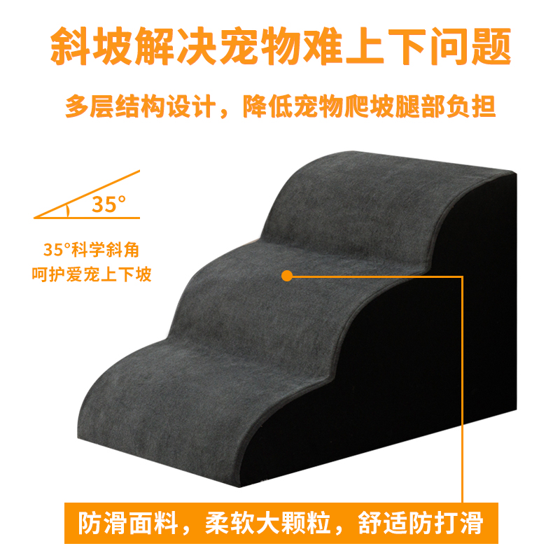 宠物楼梯台阶小型狗狗上床爬梯床边爬沙发楼梯斜坡可拆洗耐脏防滑