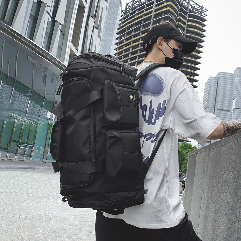 双肩旅行包女超大容量手提短途轻便行李袋干湿分离健身背包男外出