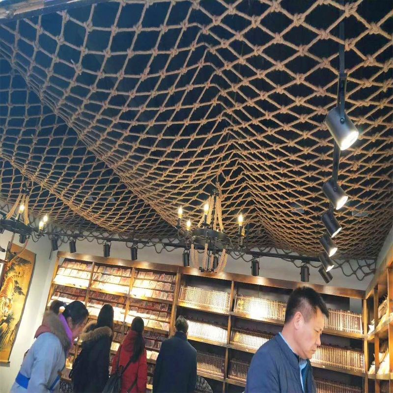 挂网防护网攀爬网麻绳网格装饰网护栏网隔断楼梯照片吊顶网绳