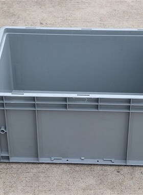 灰色周转箱长方形塑料盒PP物流箱带盖大号箱子胶框收纳盒子塑料