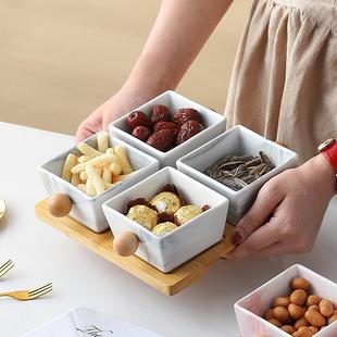 水果盘客厅茶几糖果零食干果收纳盒甜品台展示架 果盘家用2023新款