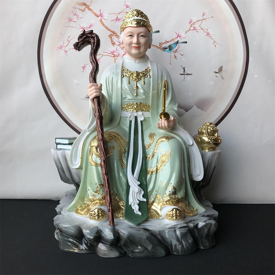 新款仿瓷黑老太神像铁刹山黑妈妈黑奶奶神像体黑姥姥桌面摆件