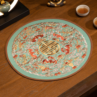 高级感古典垫子 餐垫隔热垫防滑茶几杯垫防热x垫子家用餐桌垫中式