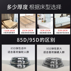 天然乳胶单床垫 泰国乳胶寝具 宿舍用乳胶软垫 七区分段式设计