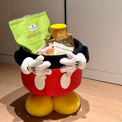 框框收纳筐可爱i米奇杂物零食儿童玩具桌面整理家用储物篮摆件卡