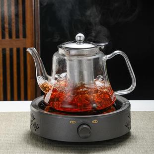 家用电磁炉专用煮茶壶玻璃耐高温加厚电陶炉烧水壶过滤泡茶壶套装