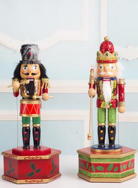 覆古怀旧胡桃夹子木偶人士兵音乐盒圣诞节礼物创意八音盒礼品摆件