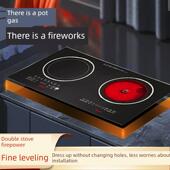 欧一嵌入式 双炉猛 电磁炉双炉家用大功率一电一陶定时2025新型单