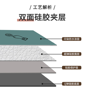欧式茶几桌垫长方形西餐桌布防水防油免洗硅胶书桌垫子写字台垫布